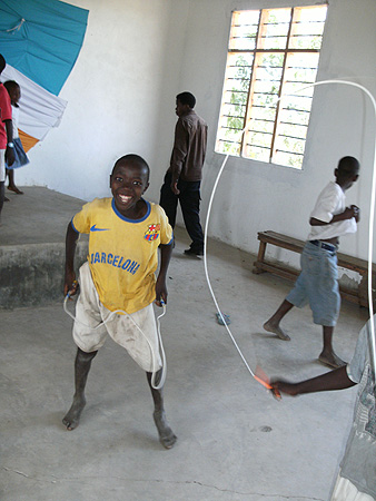 jump rope in Africa international jump rope international rope skipping Mike Fry Michael Fry Mbuyuni Tanzania East Africa